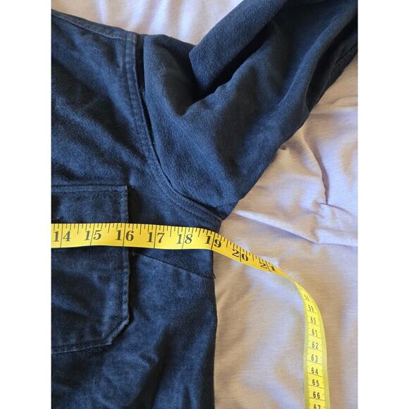 Woolrich Womens Vintage Corduroy Button Shirt Size 10 Shacket Jacket Dark Blue - Picture 7 of 11